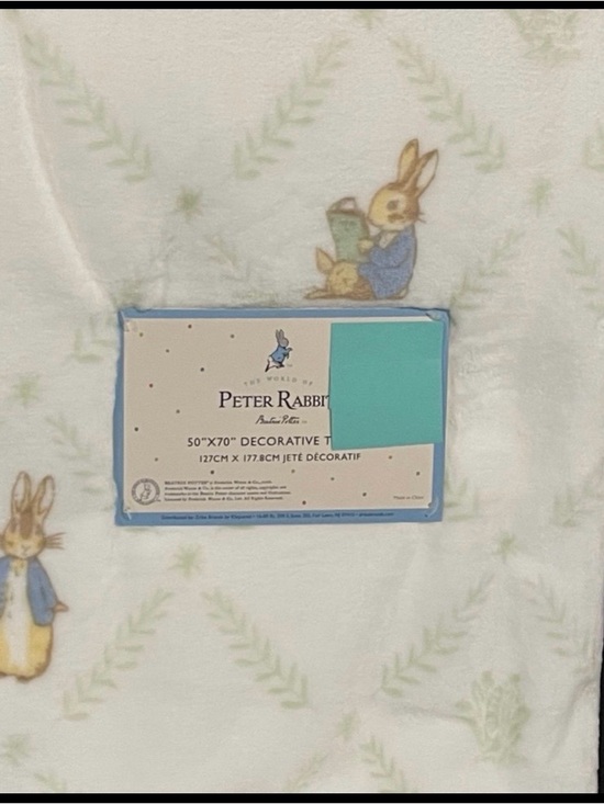 Easter Peter Rabbit Plush Throw - Picture 2 of 8